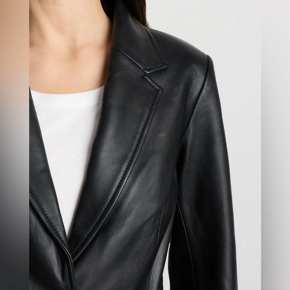Quince Leather Blazer - L - Picture 6 of 9
